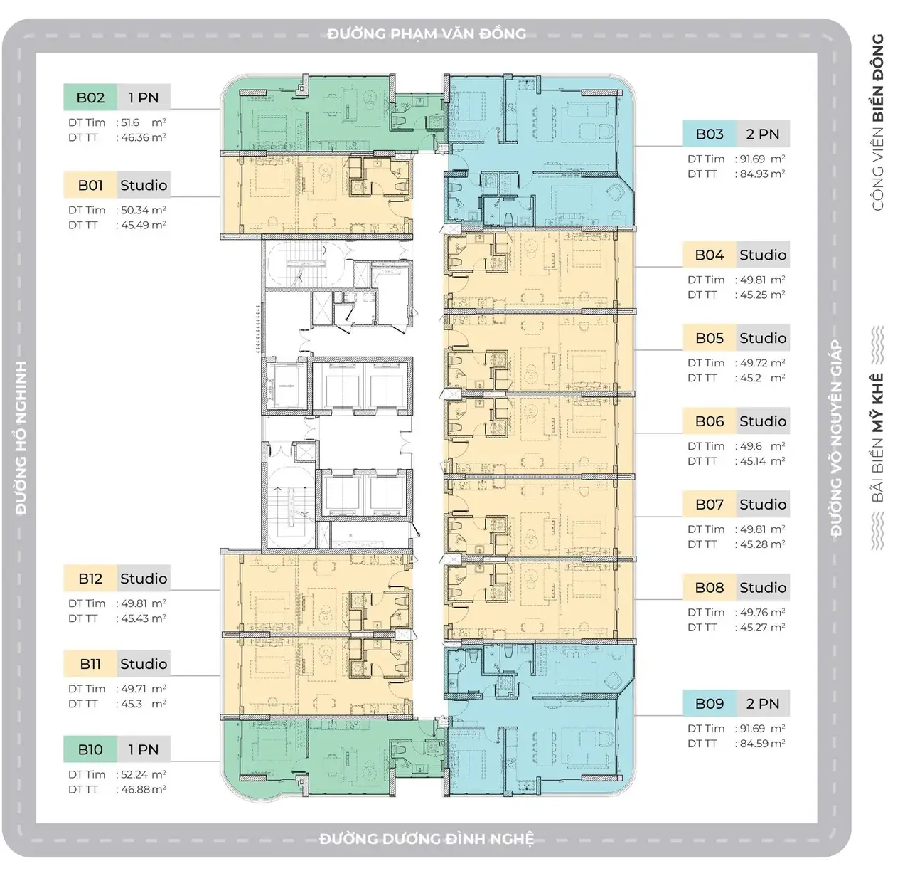 Mặt bằng tầng điển hình 5–29 tháp CT7